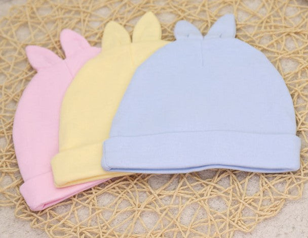 Newborn Beanies With Bibs - Candy Solid Colors