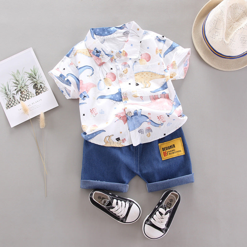 Boys' New Western Style Children's Short Sleeve Suit