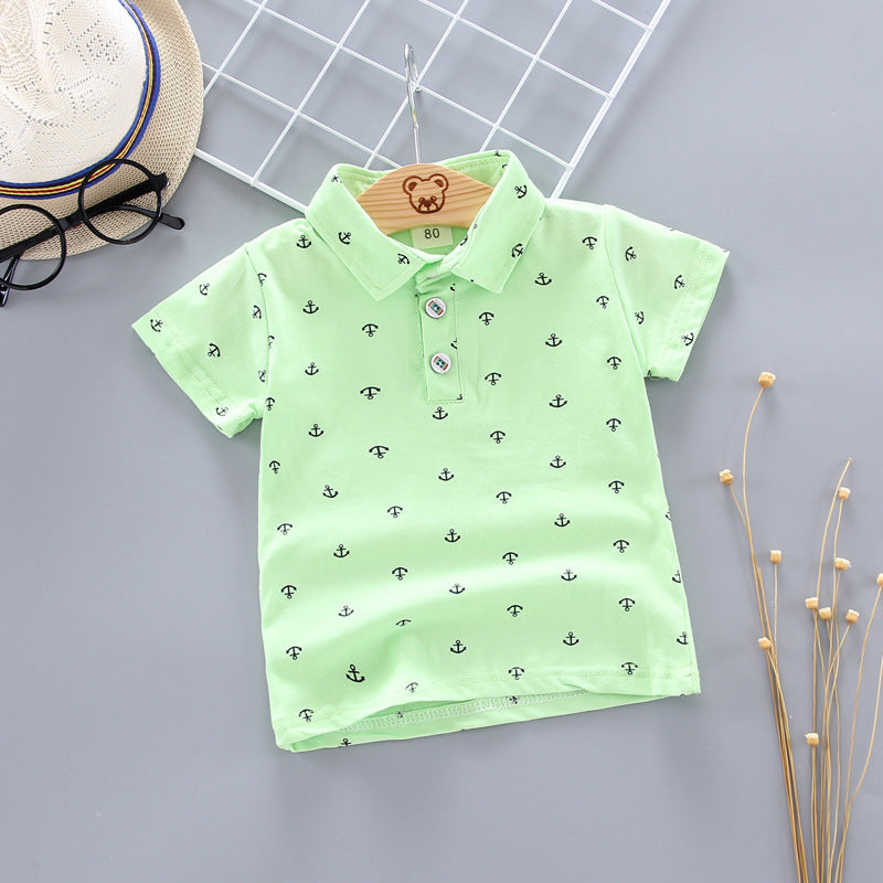 Anchor Print Little Boy''s Short Sleeve T-Shirt