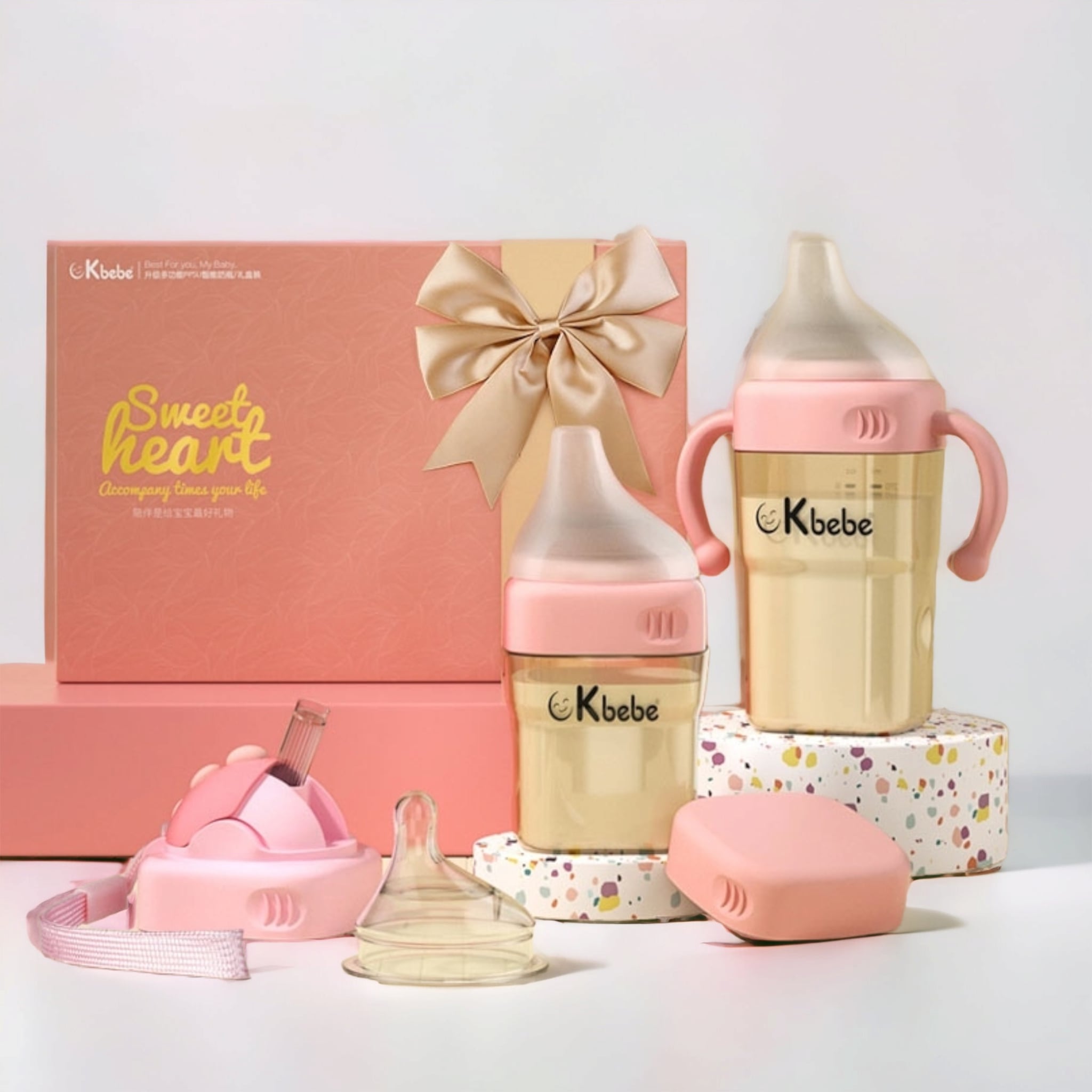 Kbebe (Hegen Inspired) Multi-functional Straw Bottles Newborn Gift Set