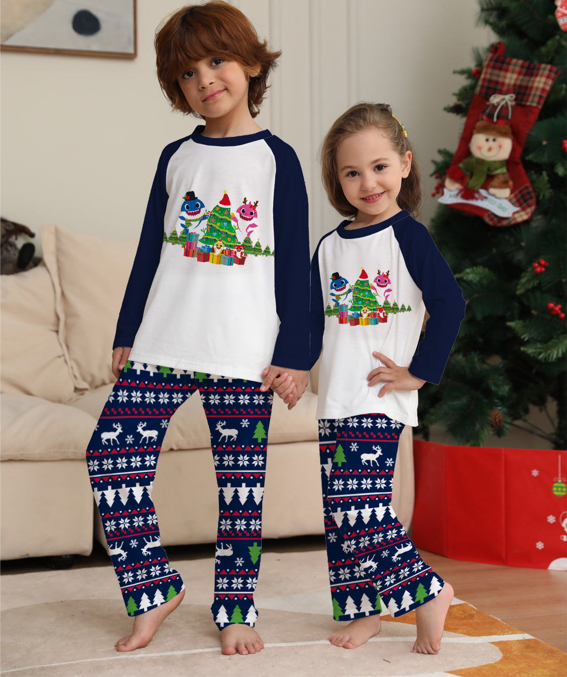 Family Matching Christmas Long Sleeve Pajamas