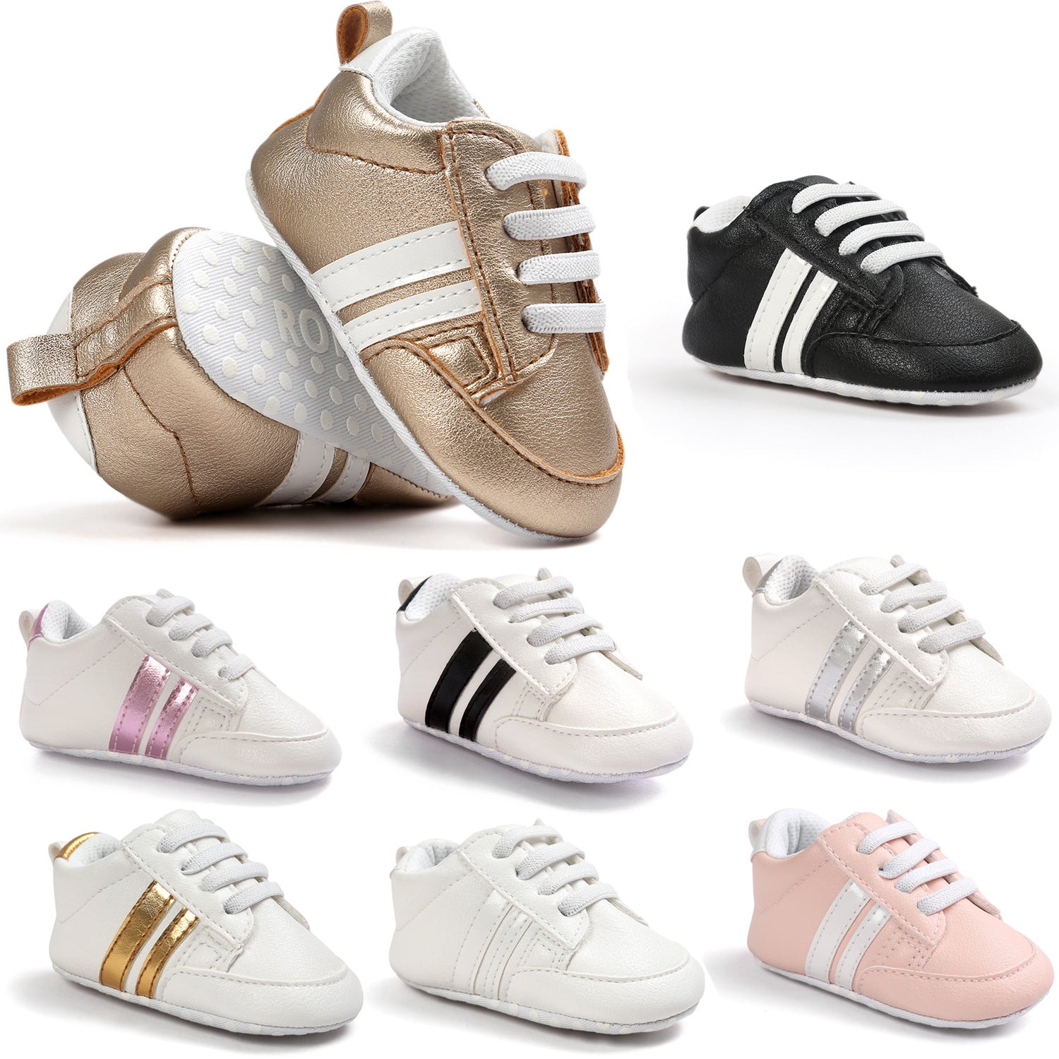 Non-slip Soft PU Leather Moccasins Sneakers