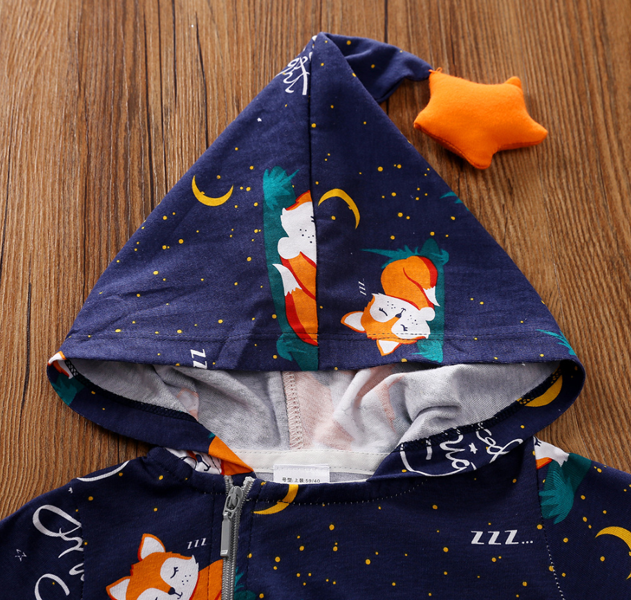 Fox Print Baby Jumpsuit - Sold Out