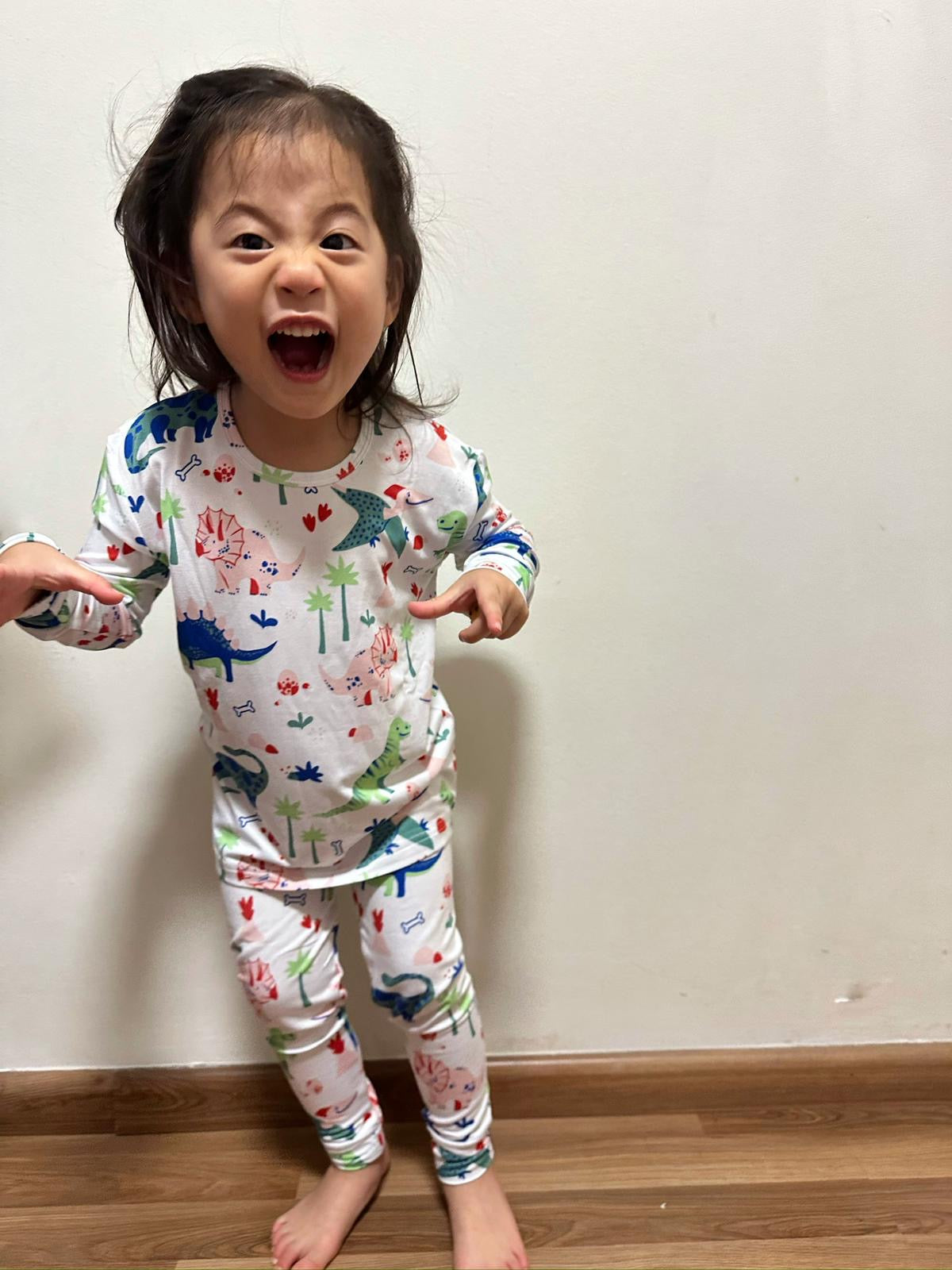 Dinosaurs Design Kids 2-Pieces Pajamas (Designed in Singapore)