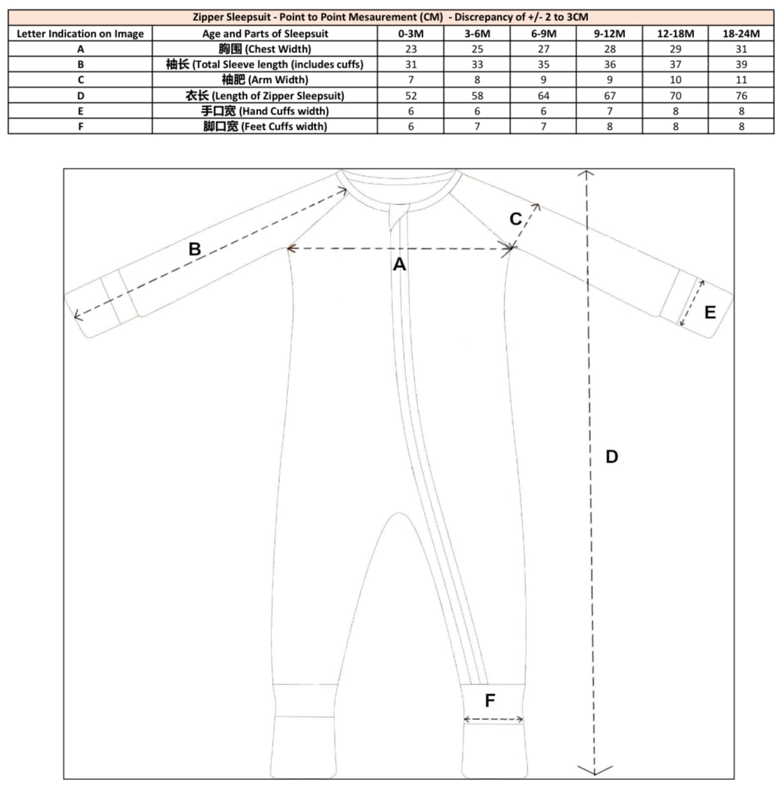 Dose of Steps Brand Design Kids Zipper Sleepsuit (Designed in Singapore)